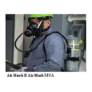 Alat bantu pernapasan MSA Air Hawk II Air Mask 