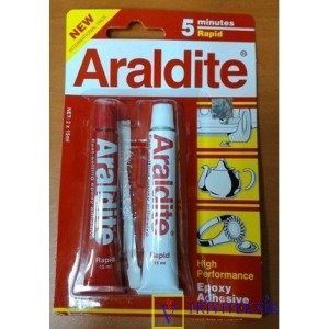 Lem Epoxy Araldite Rapid 5 Menit merah